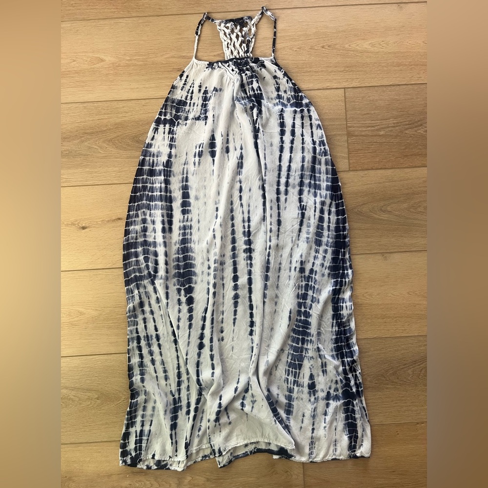 Raviya Navy and White Tie-Dye Dress size Large